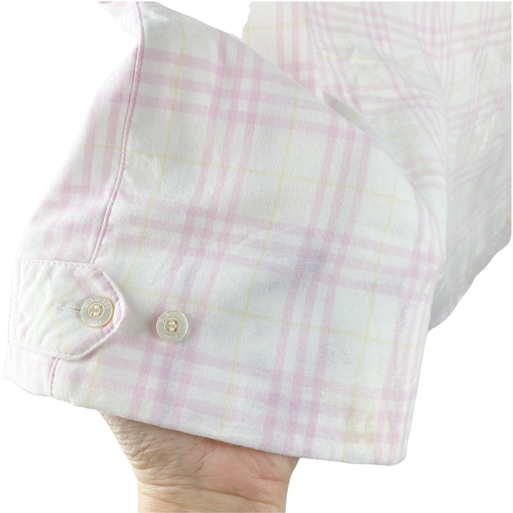 Burberry Pink White Tartan Plaid Bermuda Golf Shorts High Rise Size 8 - Picture 4 of 8